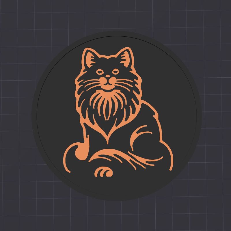 Untersetzer-Katze -  3D Modell Datei