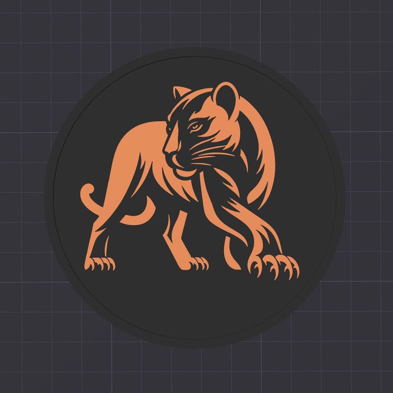 Untersetzer Panther- - 3D Modell Datei