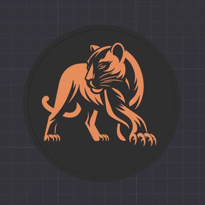 Untersetzer Panther- - 3D Modell Datei