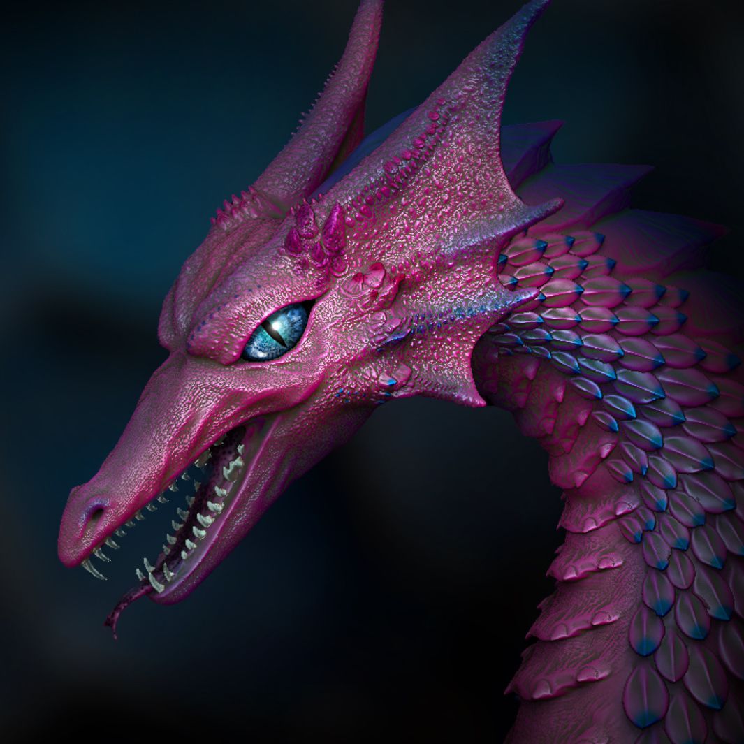 Dragon - Luminara - Phantasie-  3D-Druck -Modell