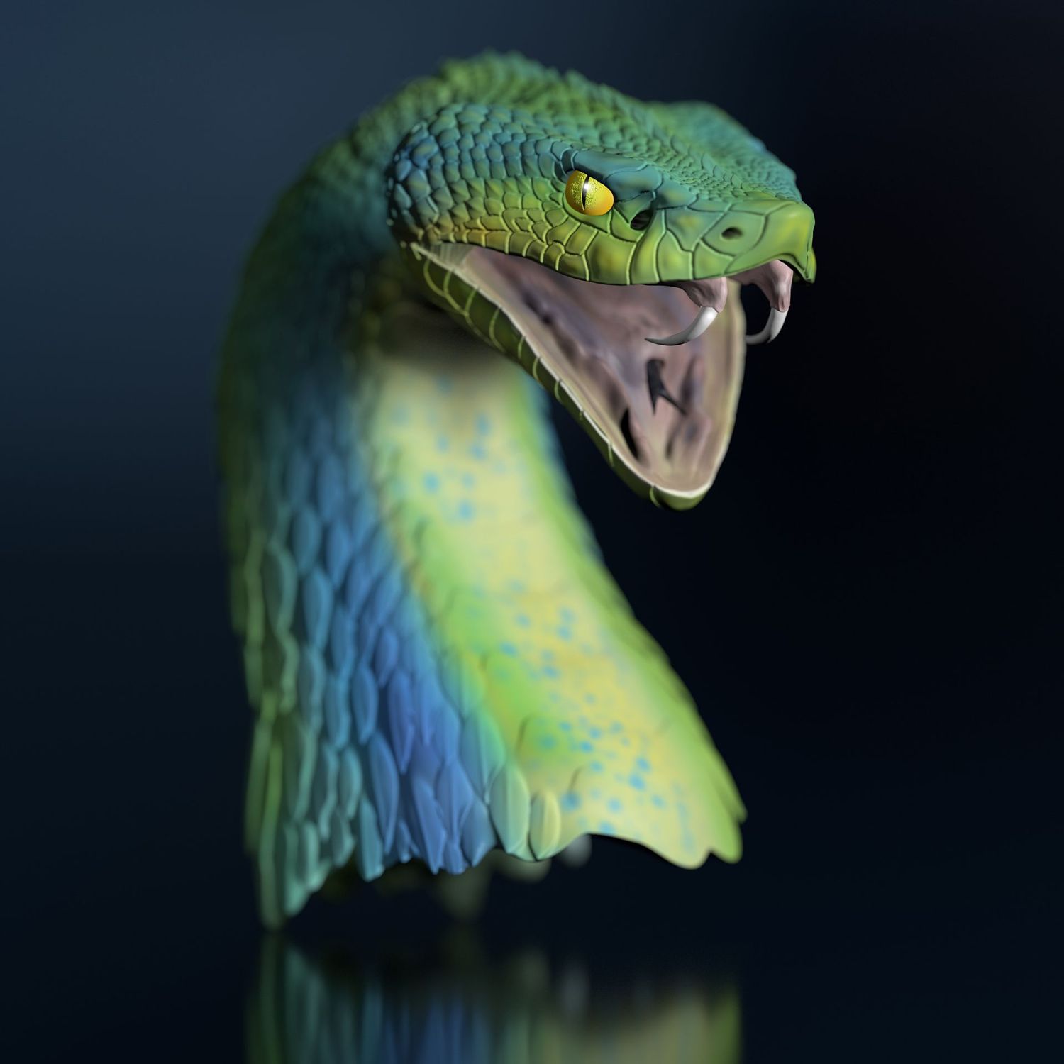 Harlekin-Snake - 3D-Druck -Modell