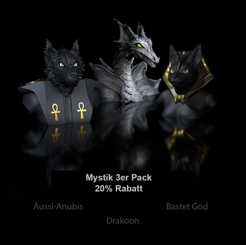Three gods pack! Anubis- Sobek- Apophis + Horus and Horus STL- 3D print file high polygon