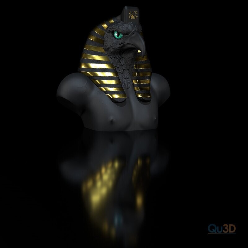 Horus Sun God Anubis Bust- STL 3D Print Model- High-Polygon