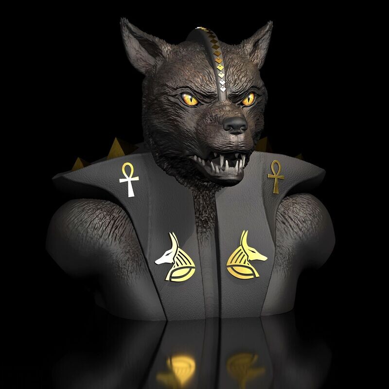 Mahes-God - lion- 3D print file -High-Polygon