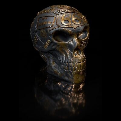 Route66-Skull- 3D-STL-Druckmodell