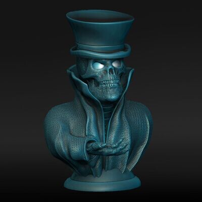 Lamp Cape-Skull-Kragen-Lamp-Headgear-Zylinderhat - open eyes