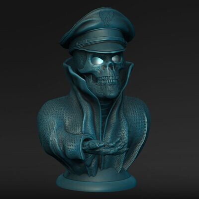 Lamp Cape-Skull-Kragen-Lamp-Headgear-Airforce - open eyes