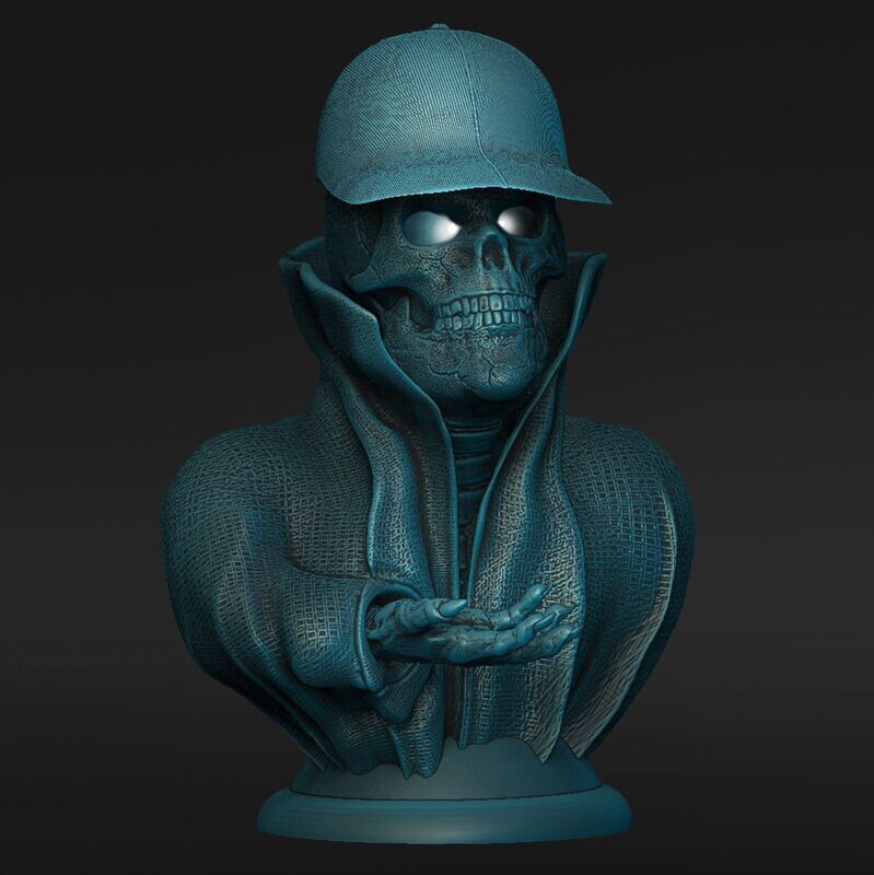 Lamp Cape-Skull-Kragen-Lamp-Headgear-Basecap- open eyes Lamp Cape-Skull-Kragen-Lamp-Headgear-Basecap- open eyes