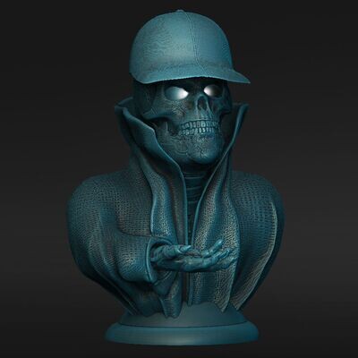 Lamp Cape-Skull-Kragen-Lamp-Headgear-Basecap- open eyes Lamp Cape-Skull-Kragen-Lamp-Headgear-Basecap- open eyes