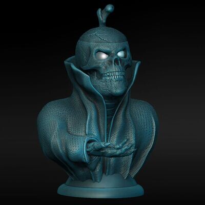 Lamp Cape-Skull-Kragen-Lamp-Headgear-Schaedel-Bone- open eyes