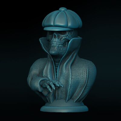 Lamp Cape-Skull-Kragen-Lamp-Headgear-Irish-Cap- closed eyes