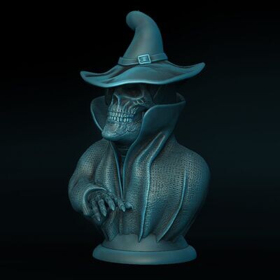 Lamp Cape-Skull-Kragen-Lamp-Headgear-Witcherhat - closed eyes