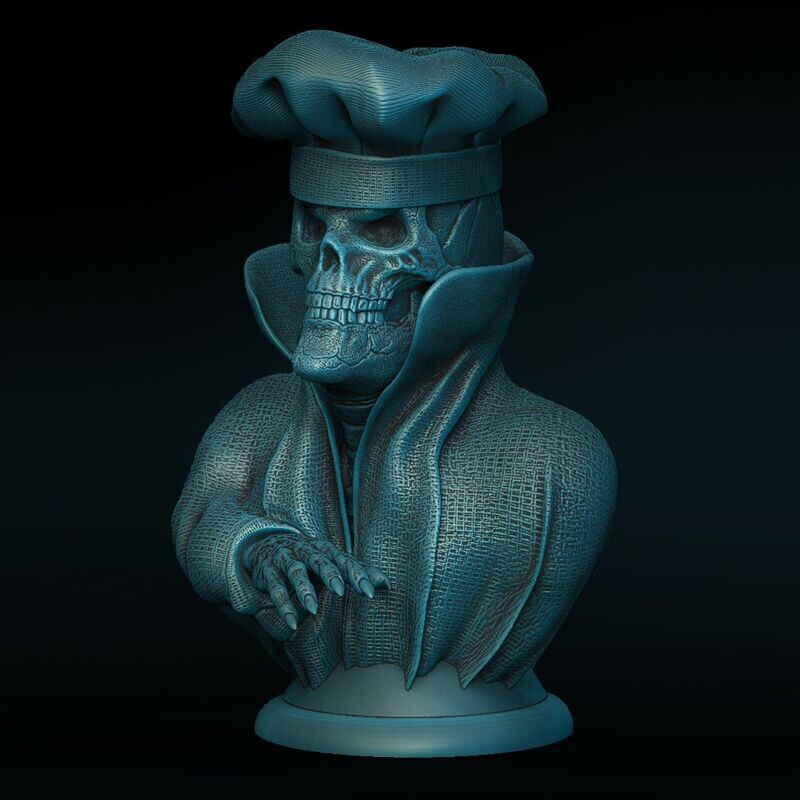Lamp Cape-Skull-Headgear-Chef-Cap- closed eyes Lamp Cape-Skull-Headgear-Chef-Cap- closed eyes