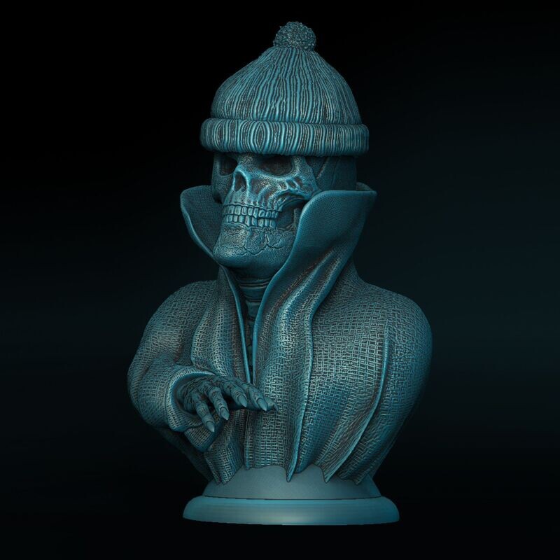 Lamp Cape-Skull-Kragen-Lamp-Headgear-Wollmütze- closed eyes Lamp Cape-Skull-Kragen-Lamp-Headgear-Wollmütze- closed eyes