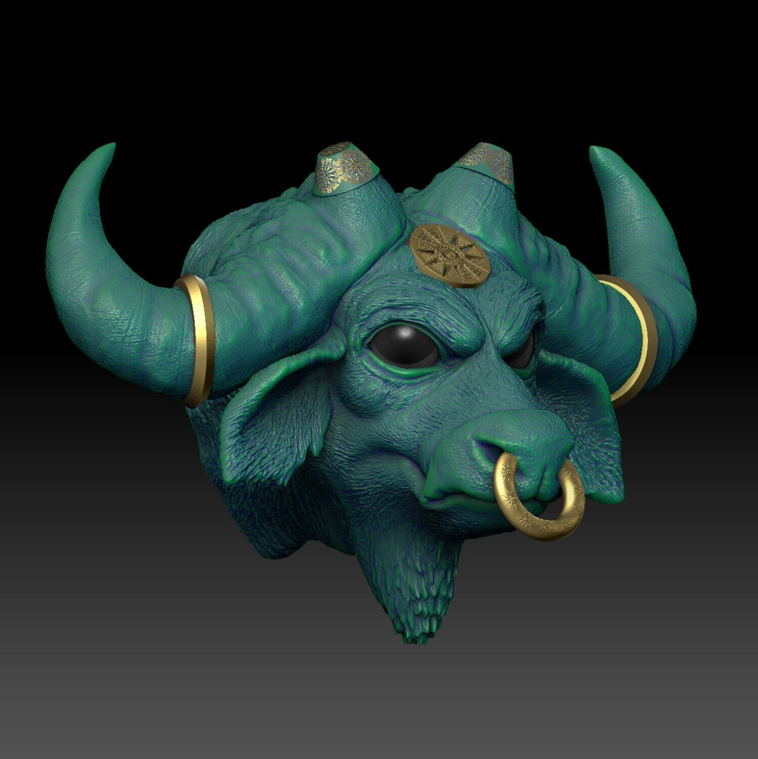 Fantasia Fauna-Indra Bala-Kaffern Bueffel 3D Model