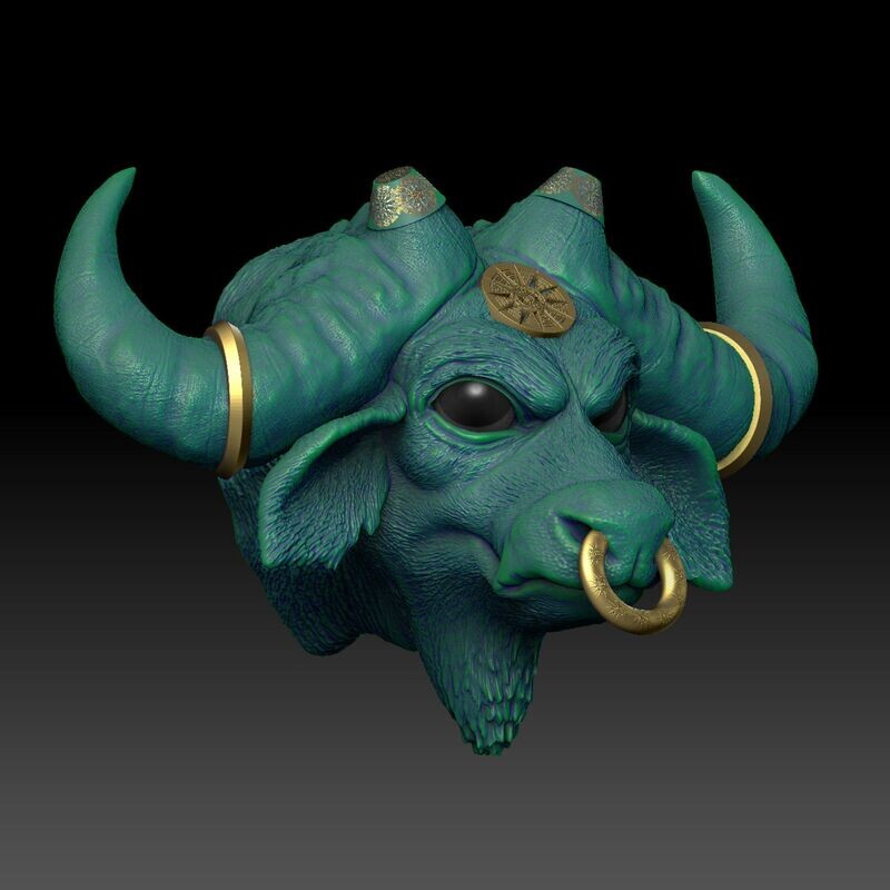 Fantasia Fauna-Indra Bala-Kaffern Bueffel 3D Model