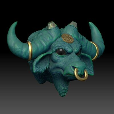 Fantasia Fauna-Indra Bala-Kaffern Bueffel 3D Model