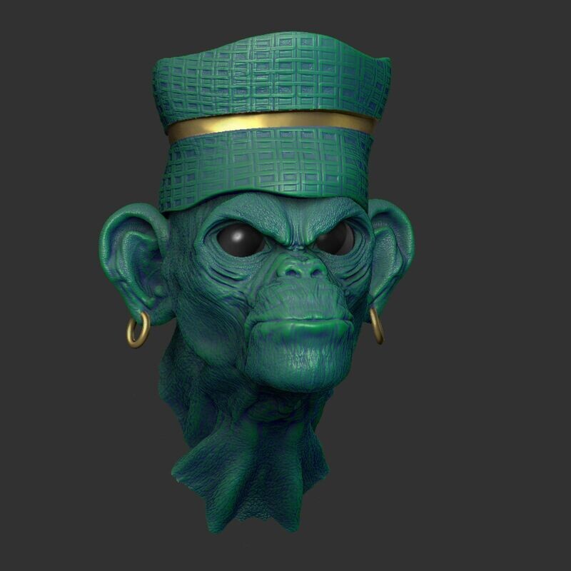 Fantasia Fauna-Banjoko -Schimpanse - 3D Modell