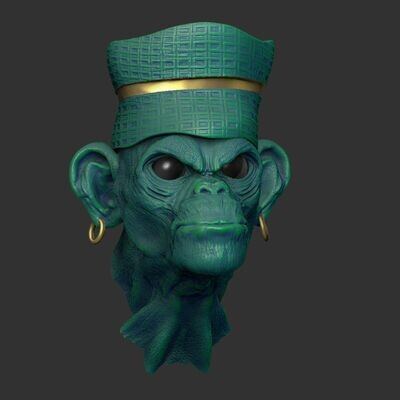 Fantasia Fauna-Banjoko -Schimpanse - 3D Modell