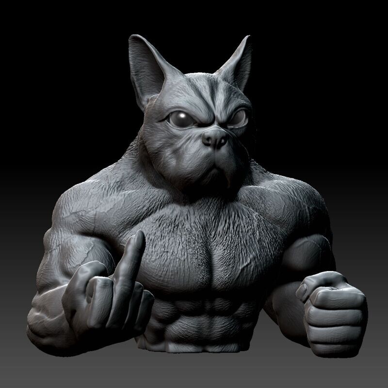 3D print file - Mops Dozer bust high polygon