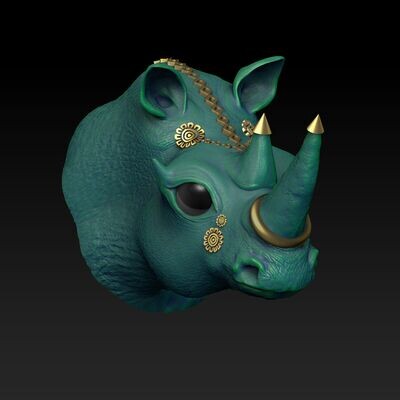 Fantasia Fauna-Kifaru-Nashorn - 3D Modell Fantasia Fauna-Kifaru-Nashorn - 3D Modell