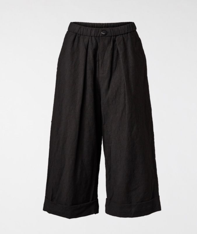 Trousers With Wide Leg &amp; Turnup