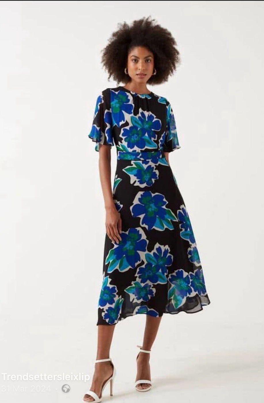 Blue Floral Dress
