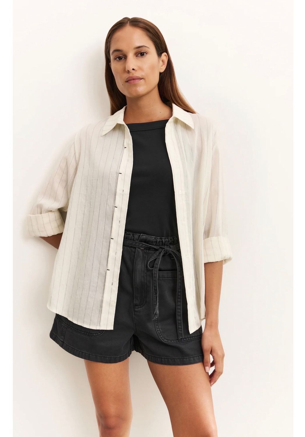 Striped Shirt With Black Detail