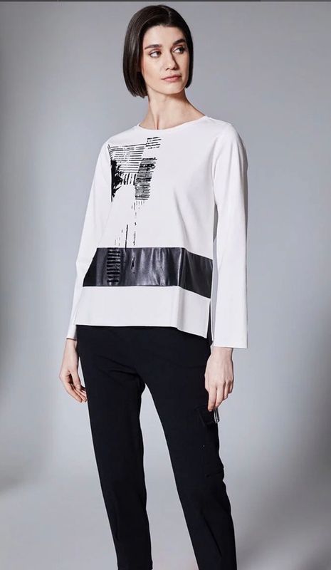 Flock Print Peruzzi Top