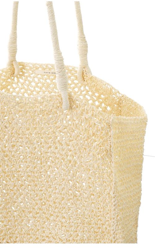 Yaya Straw tote bag with handle