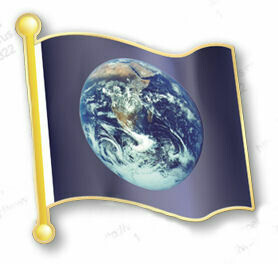 Earth Flag - lapel pin