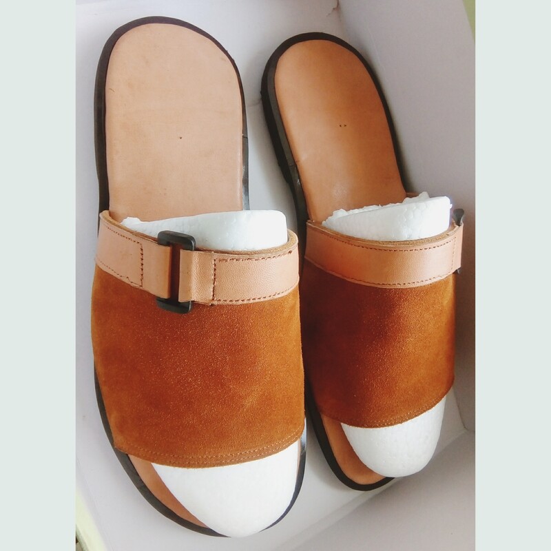 Golden brown suede cover pam