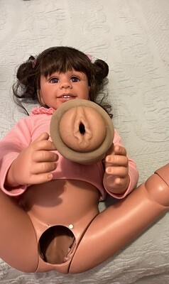 Regular doll converted into sex doll
