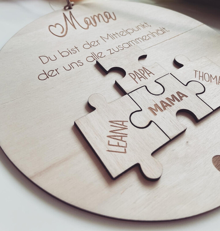 Muttertag Holzschild &quot;Puzzle&quot;