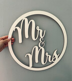 Segno di matrimonio in legno &quot; Mr&amp;Mrs &quot;