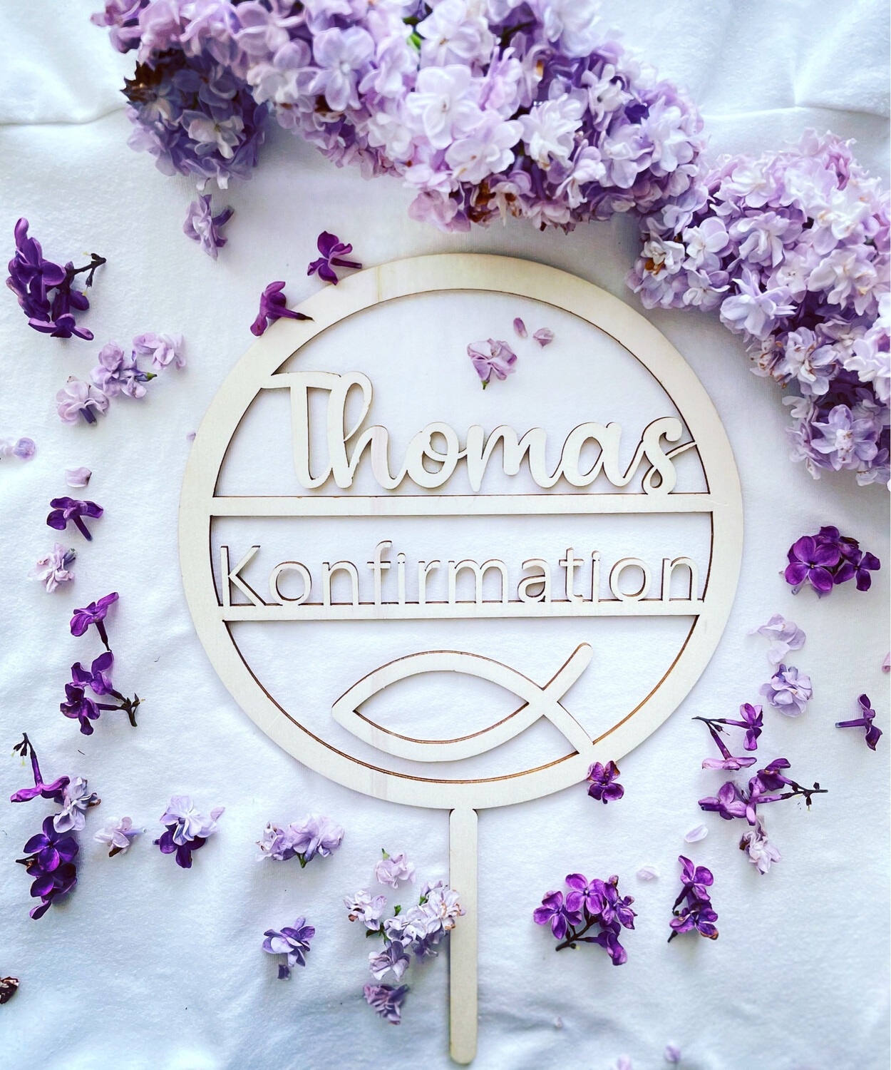 Personalisierter Konfirmation Cake Topper