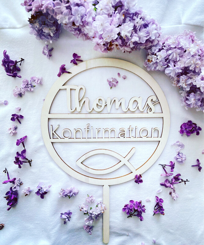 Personalisierter Konfirmation Cake Topper