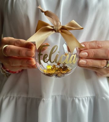 Weihnachtskugel - Gold Stars