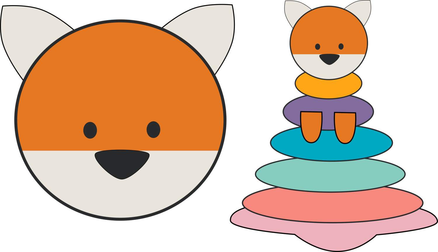 Tête de renard pour pyramide