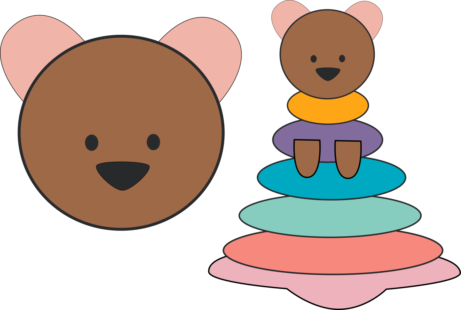 Tête d&#39;ours pour pyramide
