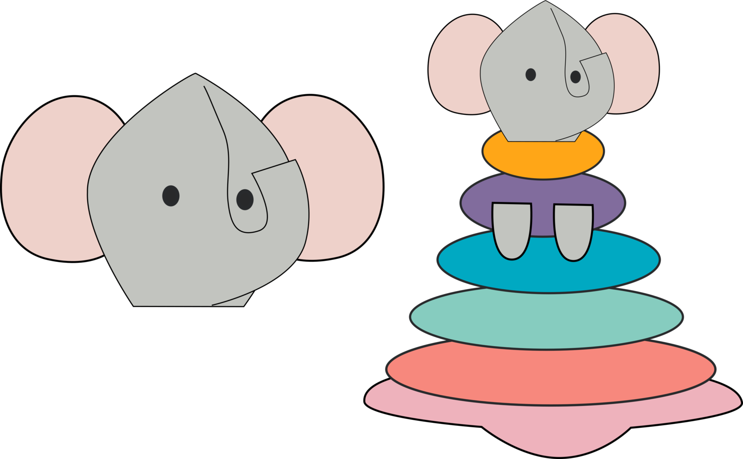 Tête d&#39;Eléphant pour pyramide
