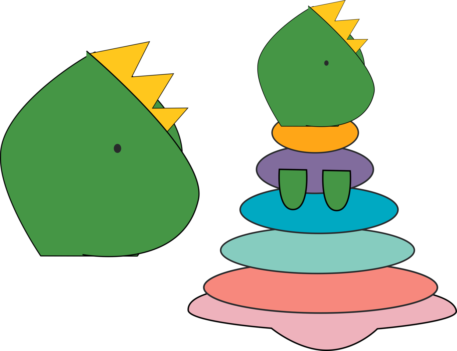 Tête de Dino pour pyramide