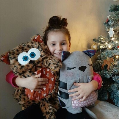 PACK 3 range pyjamas : hibou, chat, licorne