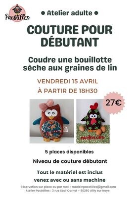 Ven 15 avril - Atelier Bouillotte