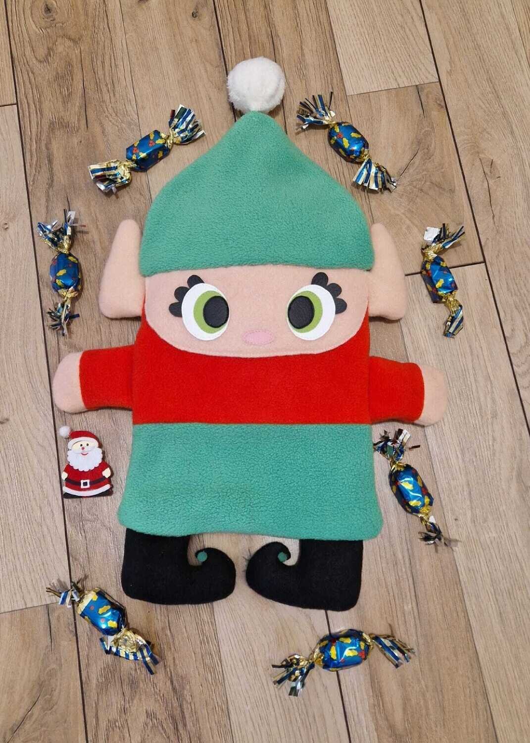 Bouillotte ou doudou de Noel - le lutin