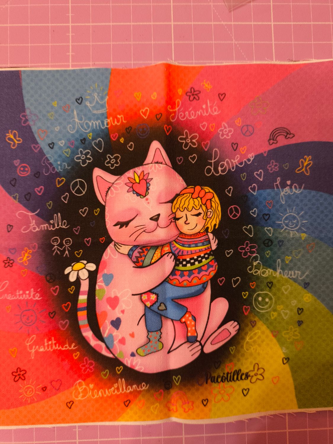 Coupon Chat arc en ciel