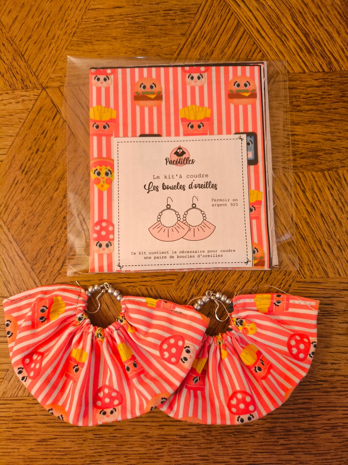 Kit boucle d&#39;oreille - burger
