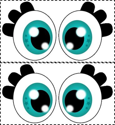 Yeux en feutrine - Vert