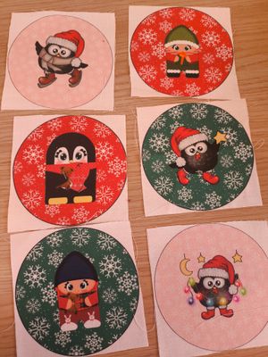 Coupons 10x10 cm : Noël x6