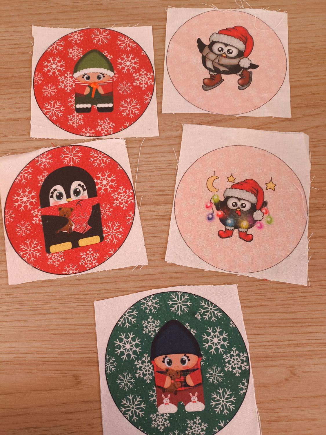 Coupons 10x10 cm : Noël x5
